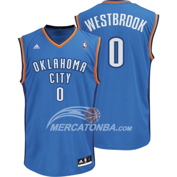Maglia NBA Westbrook Oklahoma City Thunder Azul